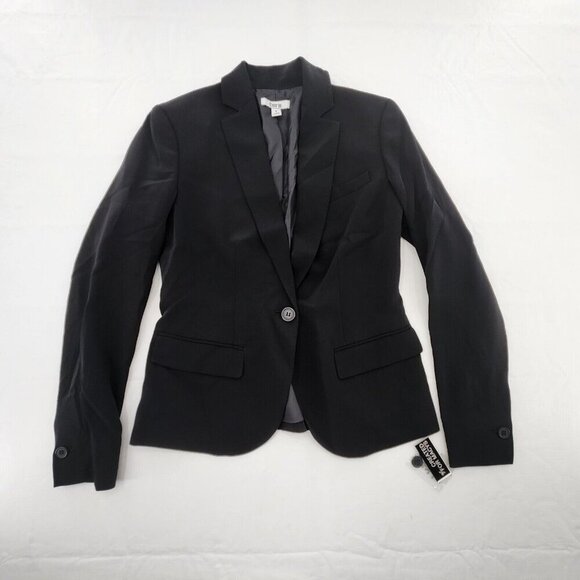 Bar III Womens Size 0 Black Single Button Blazer Career - Picture 1 of 6